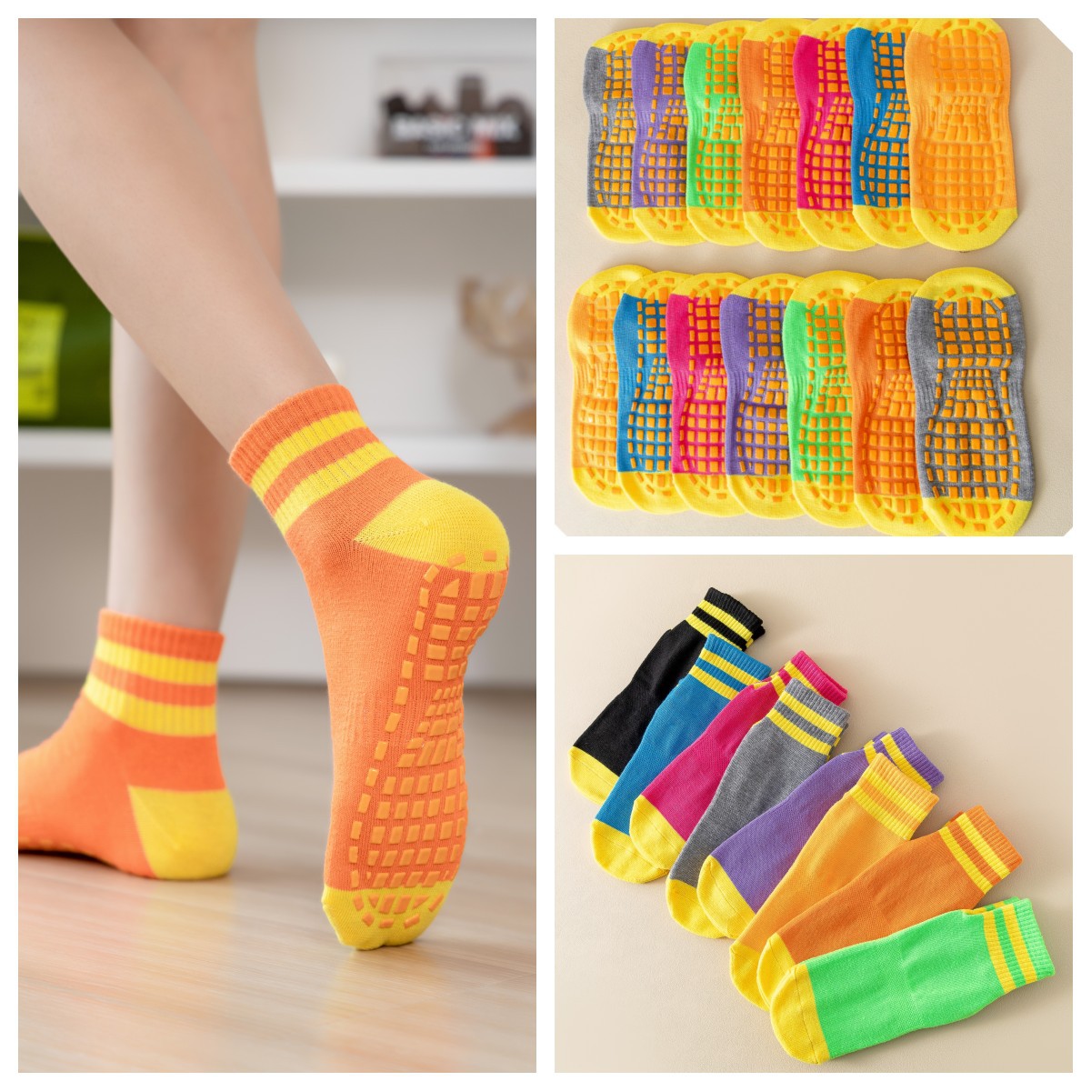 10 Pairs Pack Trampoline Socks - Trampoline Park Sock 评论和价格