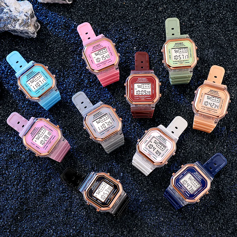 Fashion Brand Student Transpar - Outdoor Sport Watch 评论和价格