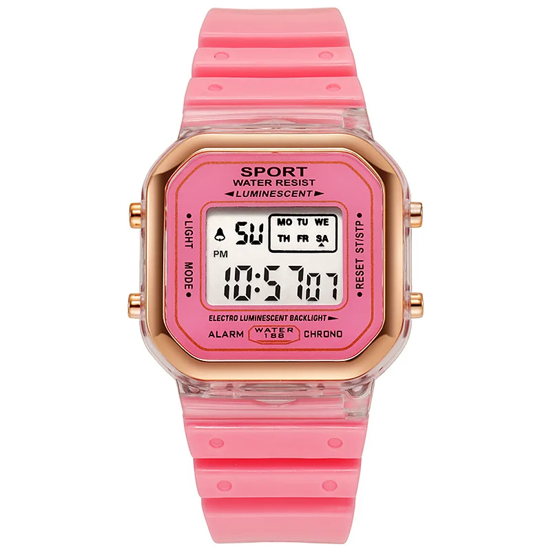 Fashion Brand Student Transpar - Outdoor Sport Watch 评论和价格